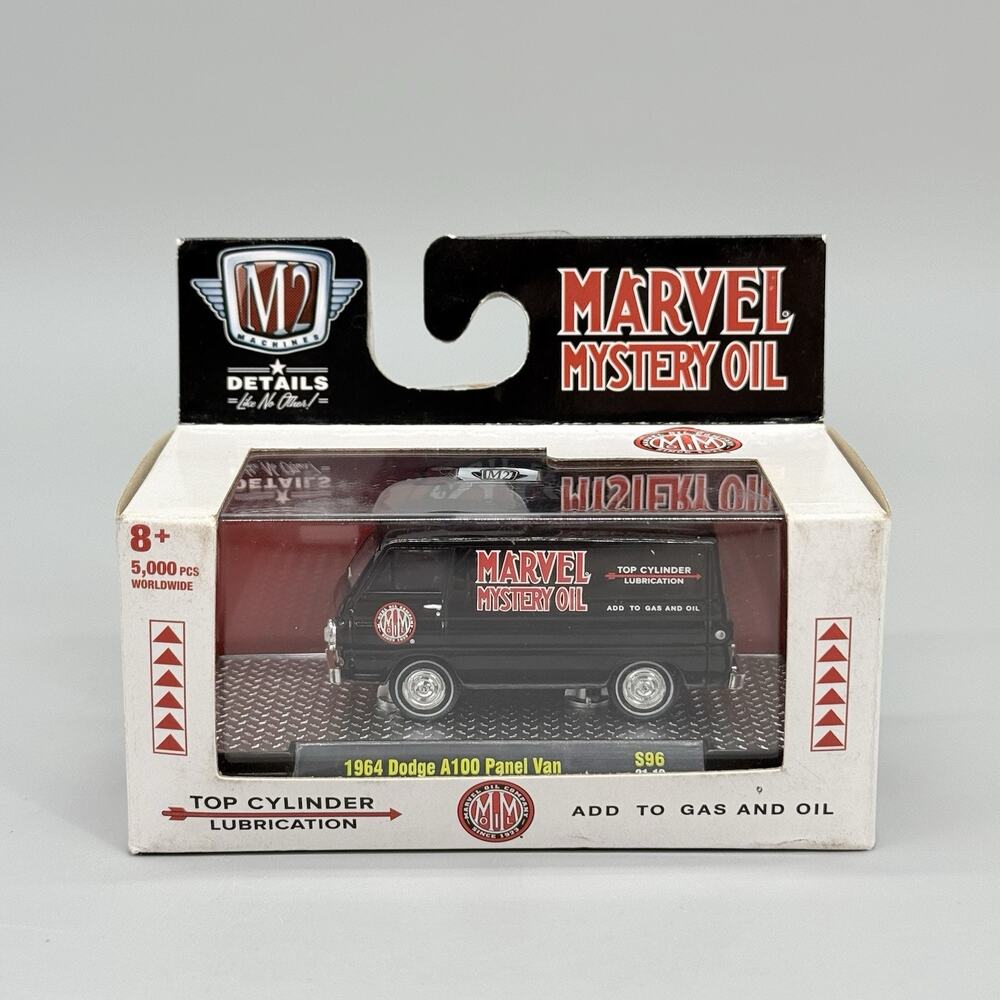 M2 Machines 1964 Dodge A100 Panel Van Marvel Mystery Oil S96 O’Reilys Exclusive